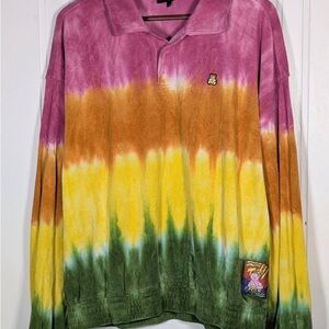 Teddy Fresh Multicolor Tie-Dye Polo Shirt